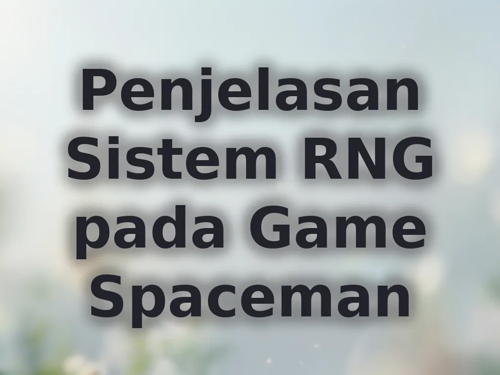 Penjelasan Sistem RNG pada Game Spaceman